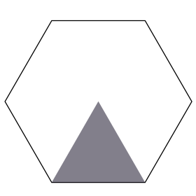 Área de un hexágono a partir de uno de sus triángulos