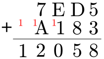 Suma hexadecimal (Ejemplo)